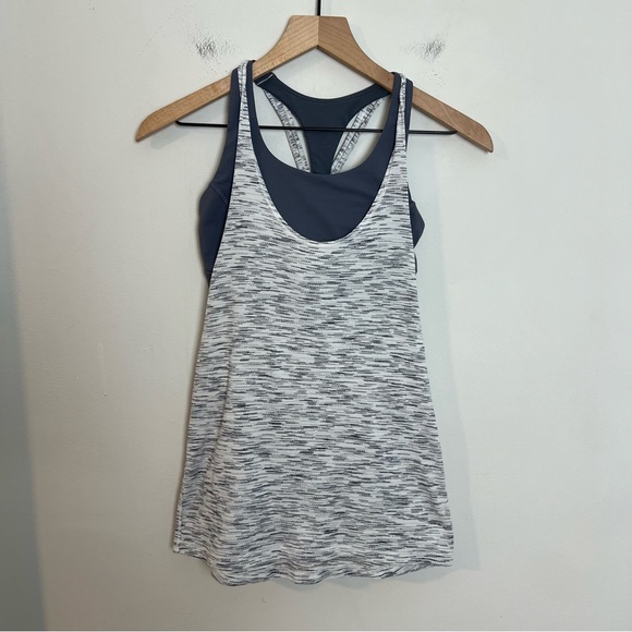 LULULEMON- Twist & Toil Tank Tiger Space Dye Black White Nebula Training Running - Picture 4 of 8